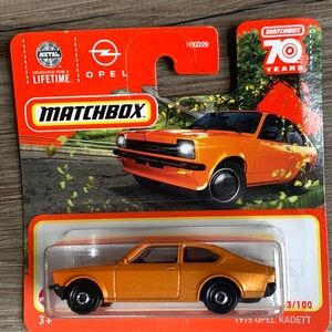 1975 Opel Kadett Coupe Matchbox Orange Car MBX Diecast 1970s 70s New